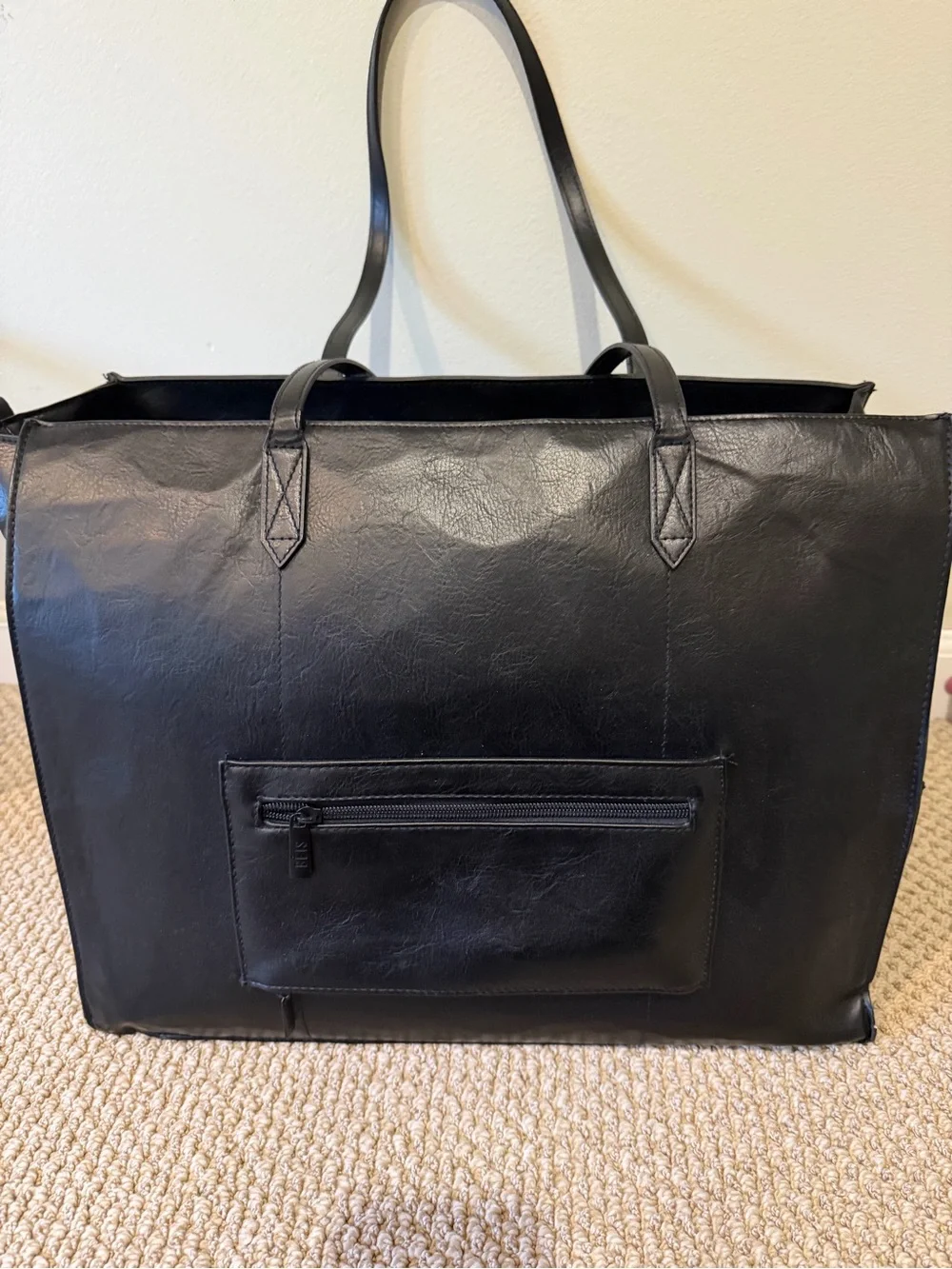 BEIS Black Work Tote Removable Shoulder Strap